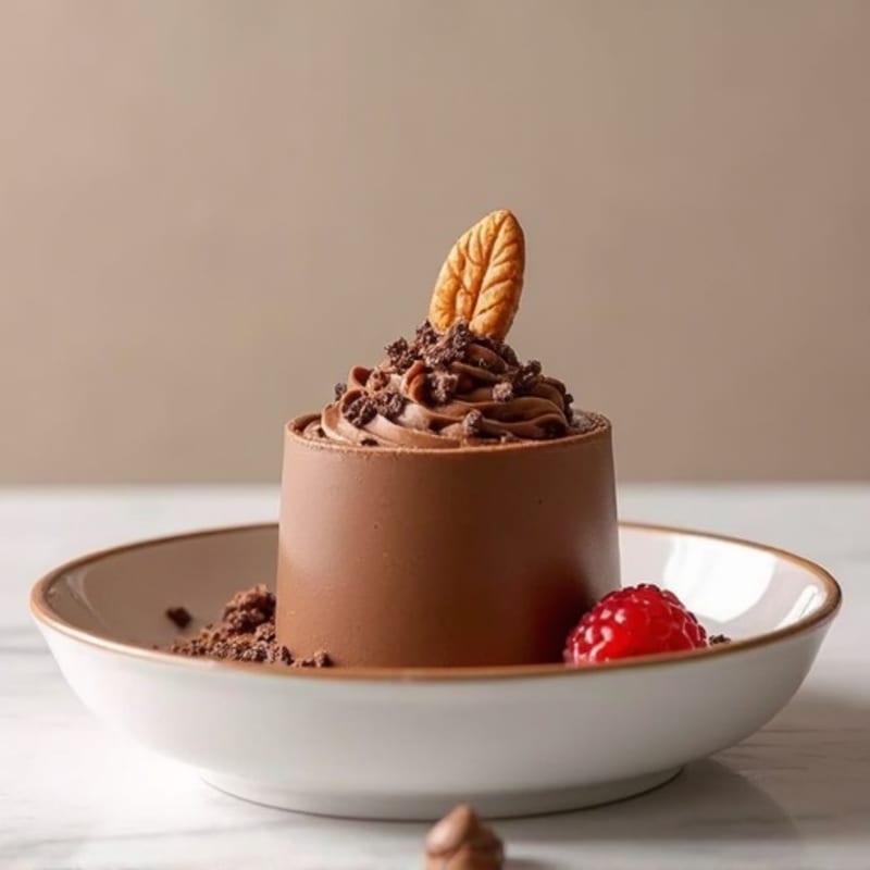Silky Chocolate Protein Mousse with Almond Butter