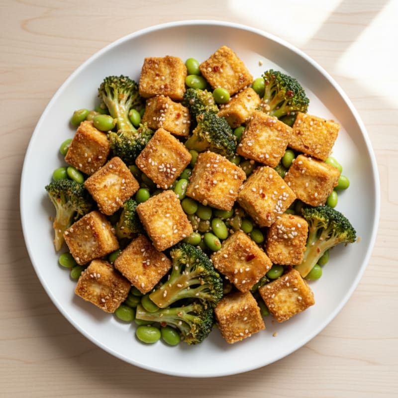 Crispy Sesame Tofu Stir-Fry