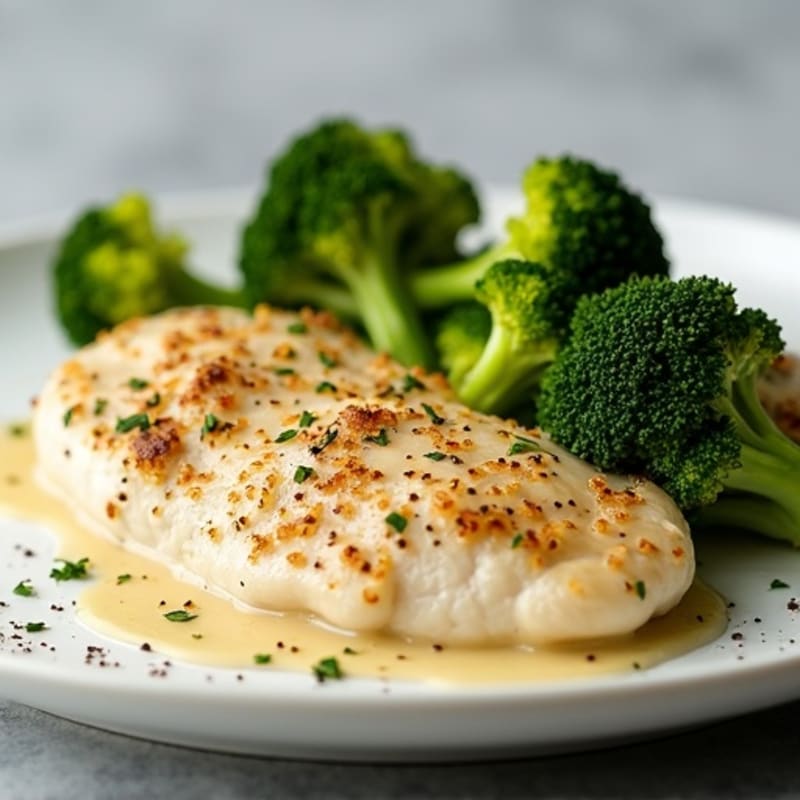 Creamy Coconut Chicken with Roasted Broccoli
