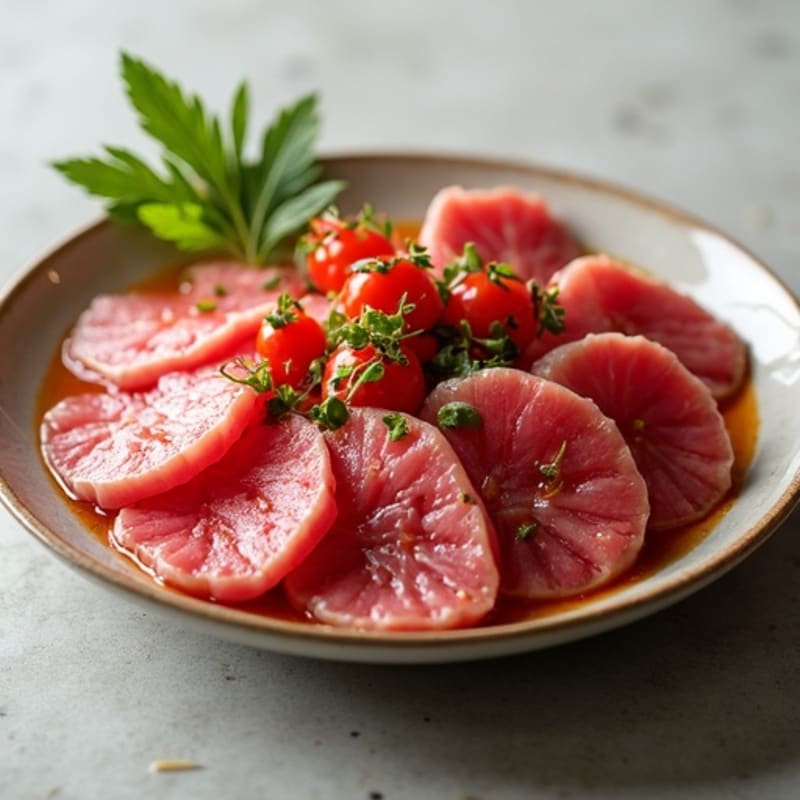 Thinly Sliced Lean Beef with Sweet Garlic Soy Marinade