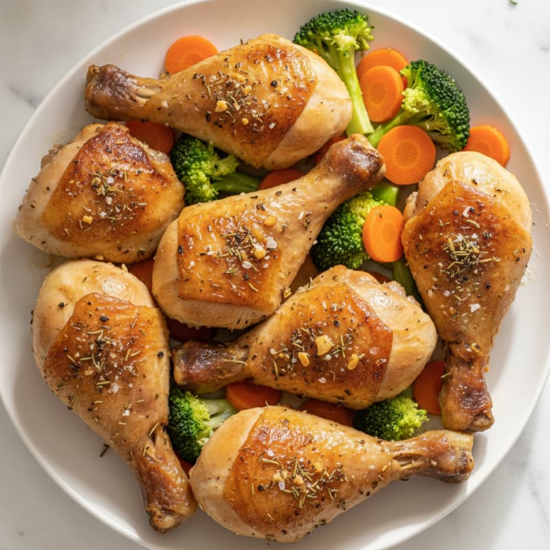 Garlic Herb Roasted Chicken Legs