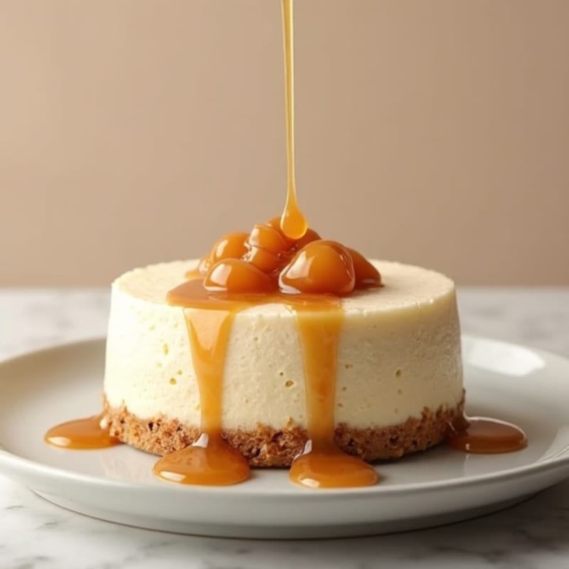 Creamy Salted Caramel Protein Cheesecake