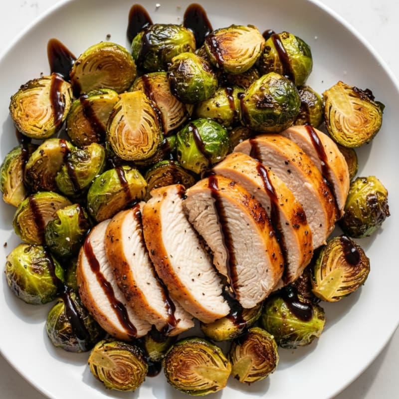 Roasted Brussels Sprouts with Balsamic Glaze