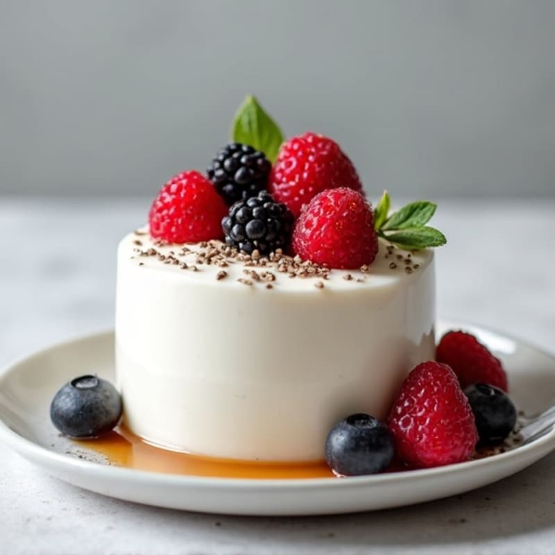 Silky Greek Yogurt Protein Mousse with Mixed Berries