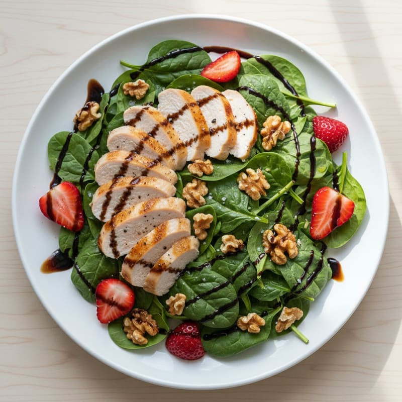 Crunchy Nut and Berry Spinach Salad