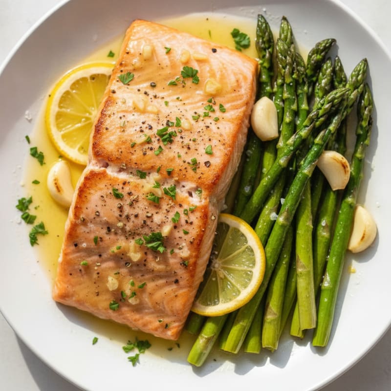 Lemon-Herb Baked Salmon with Asparagus