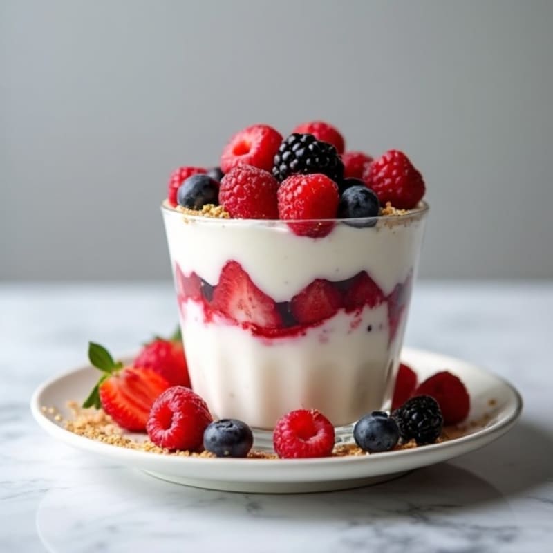 Creamy Greek Yogurt Protein Parfait with Mixed Berries