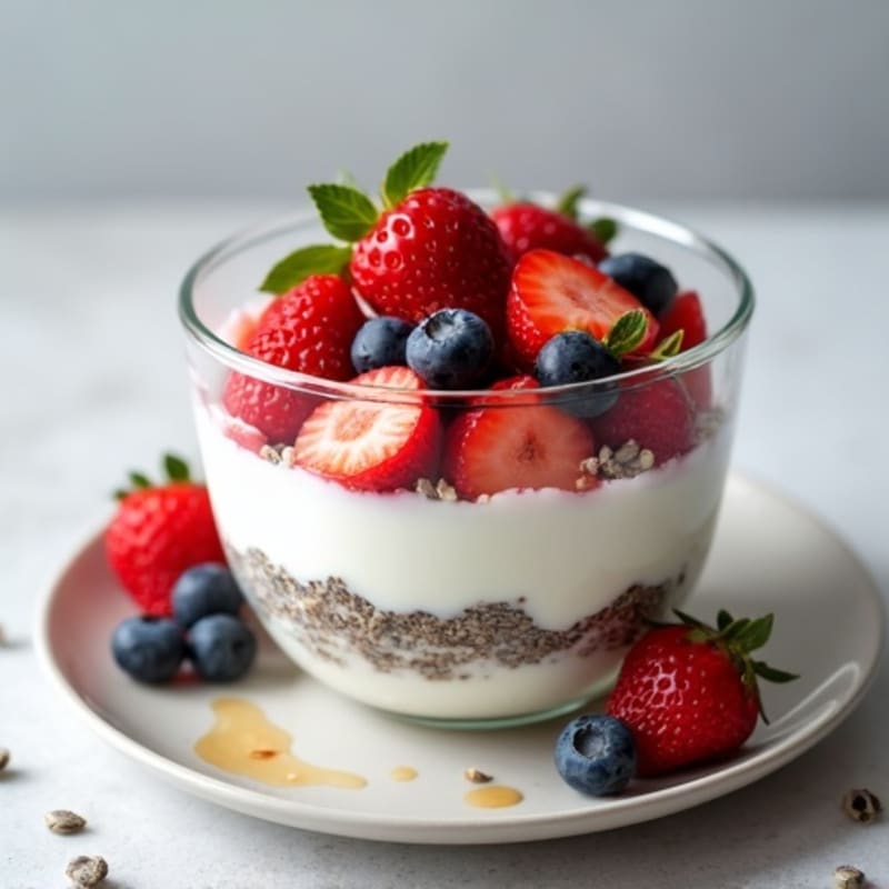 Creamy Greek Yogurt Protein Parfait with Berries