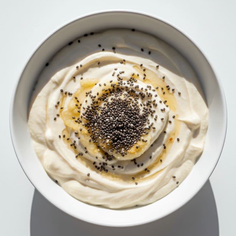 Vanilla Protein Shake with Greek Yogurt and Chia Seeds