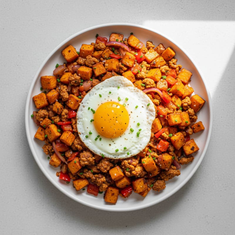 Crispy Roasted Sweet Potato Hash