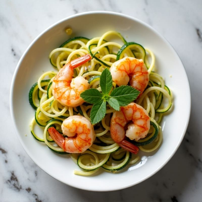 Citrus-Garlic Shrimp with Zucchini Noodles