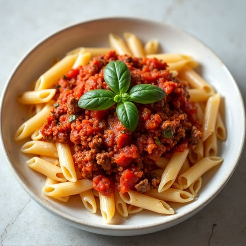 Hearty Lean Ground Beef Pasta with Rich Tomato Sauce