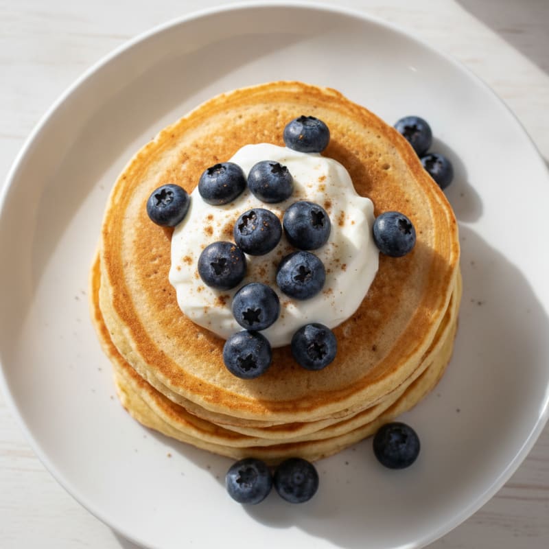 Almond Flour Pancakes with Berries