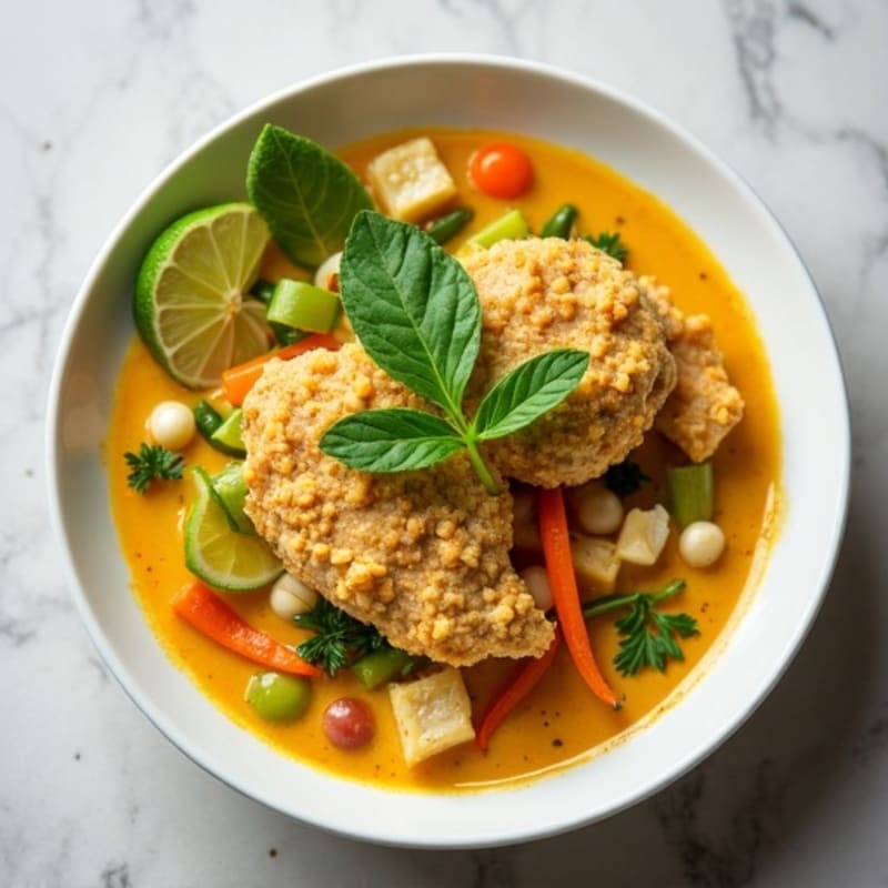 Creamy Coconut Chicken Green Curry with Fresh Vegetables