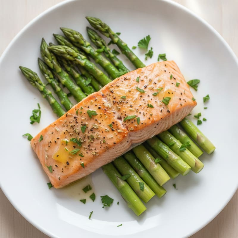 Lemon-Herb Roasted Salmon with Asparagus