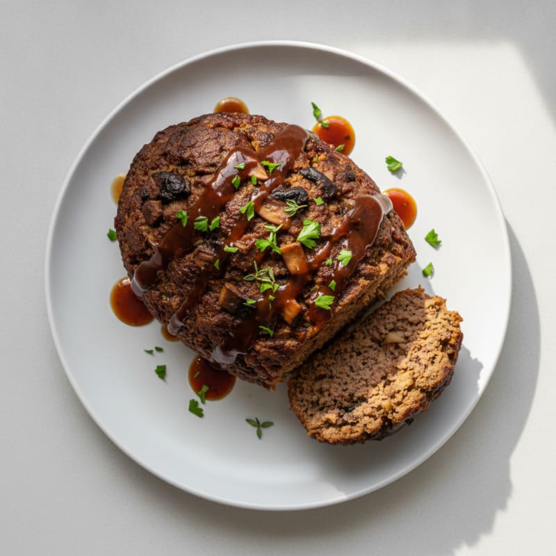 Savory Beef and Mushroom Meatloaf