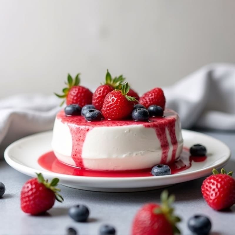 Greek Yogurt Protein Mousse with Mixed Berries