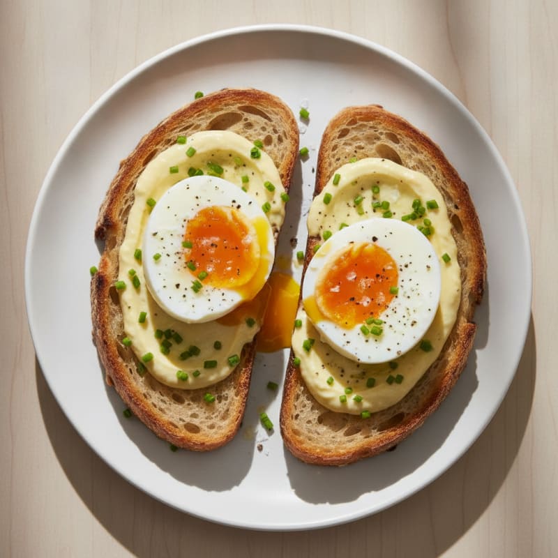 Soft-Boiled Eggs with Sourdough Toast