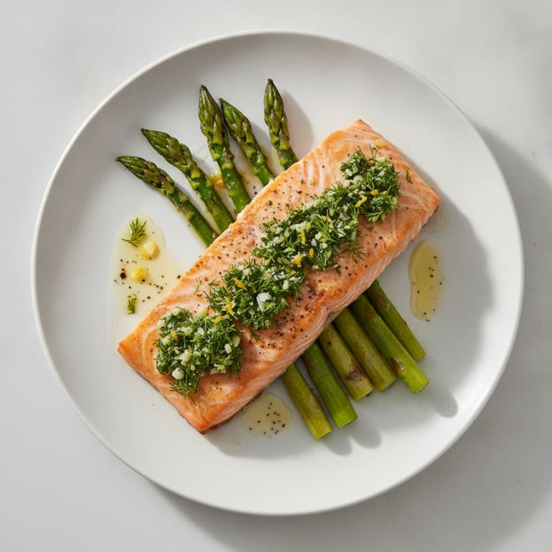 Lemon-Dill Baked Salmon with Asparagus