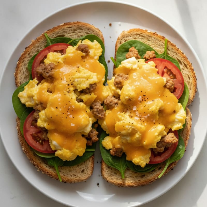 Loaded Egg and Cheese Sandwich