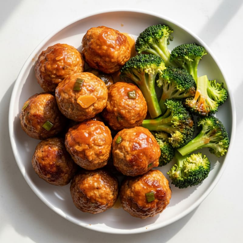 Spicy Gochujang Glazed Turkey Meatballs