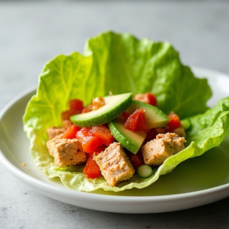 Spicy Sriracha Tuna Lettuce Wraps