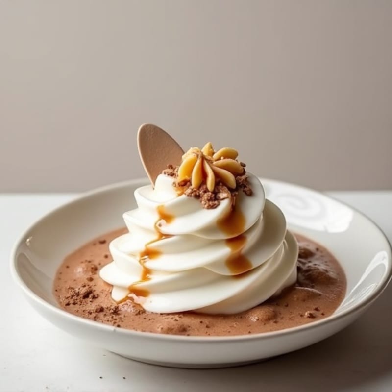 Silky Greek Yogurt Protein Pudding with Almond Butter Swirl