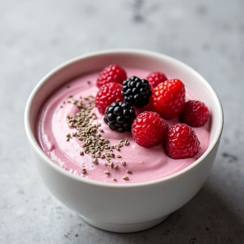 Silky Greek Yogurt Protein Pudding with Berries