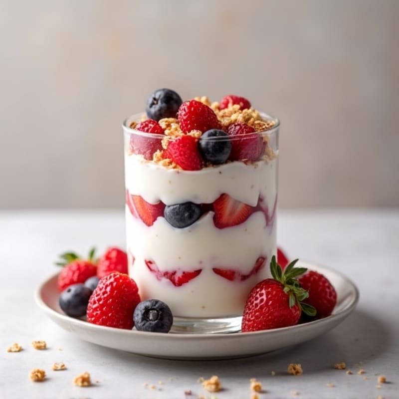 Creamy Greek Yogurt Protein Parfait with Mixed Berries