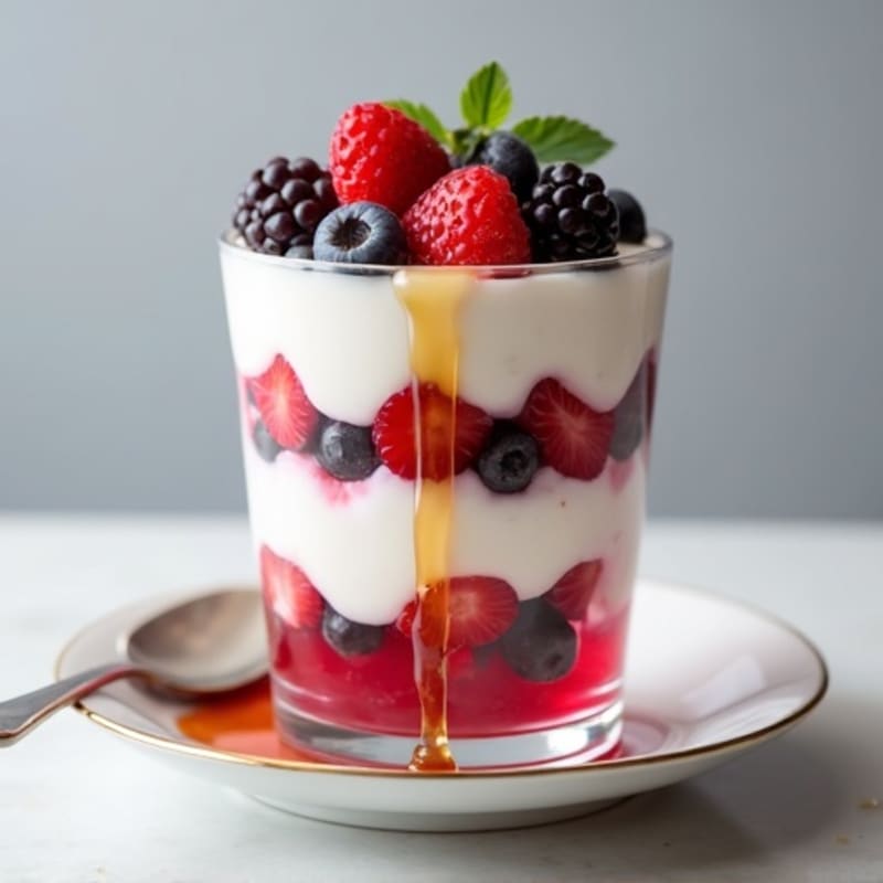 Greek Yogurt Protein Parfait with Mixed Berries