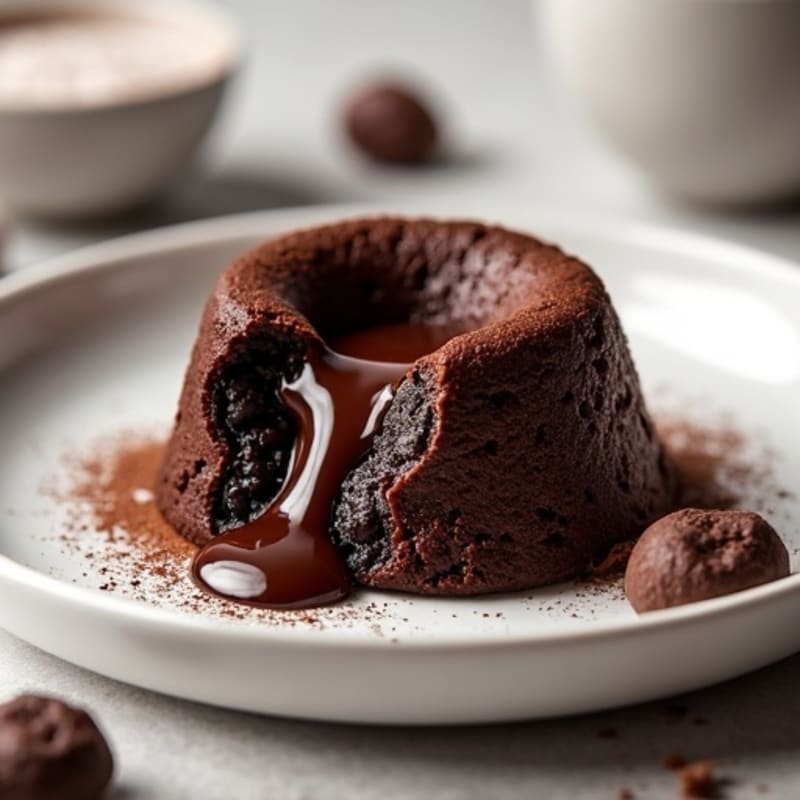 Protein-Rich Dark Chocolate Lava Cake