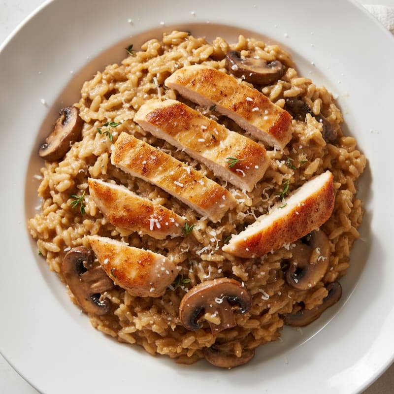 Creamy Parmesan Mushroom Risotto