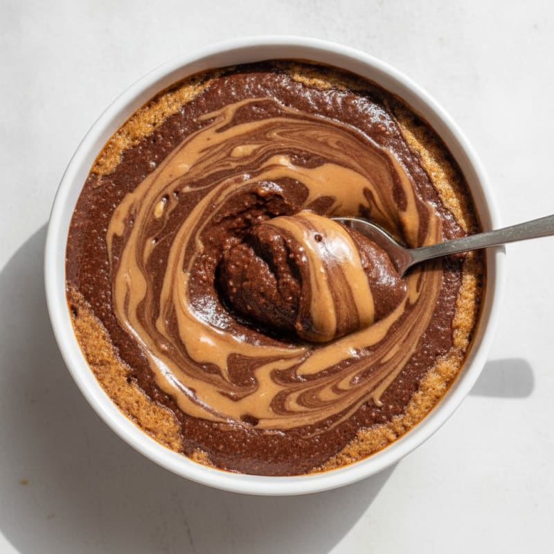 Chocolate Protein Pudding with Peanut Butter Swirl