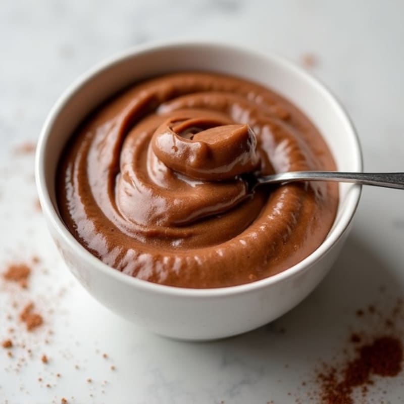 Silky Chocolate Protein Pudding with Almond Butter Swirl