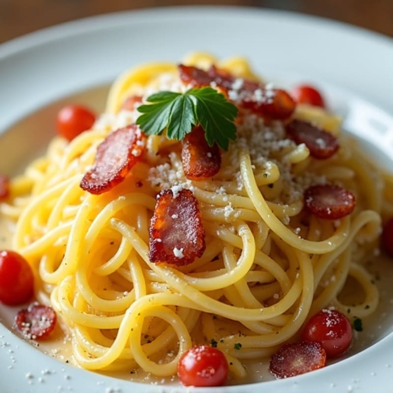 Creamy Turkey Bacon Spaghetti Squash Carbonara