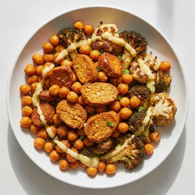 Roasted Vegetable and Chickpea Buddha Bowl