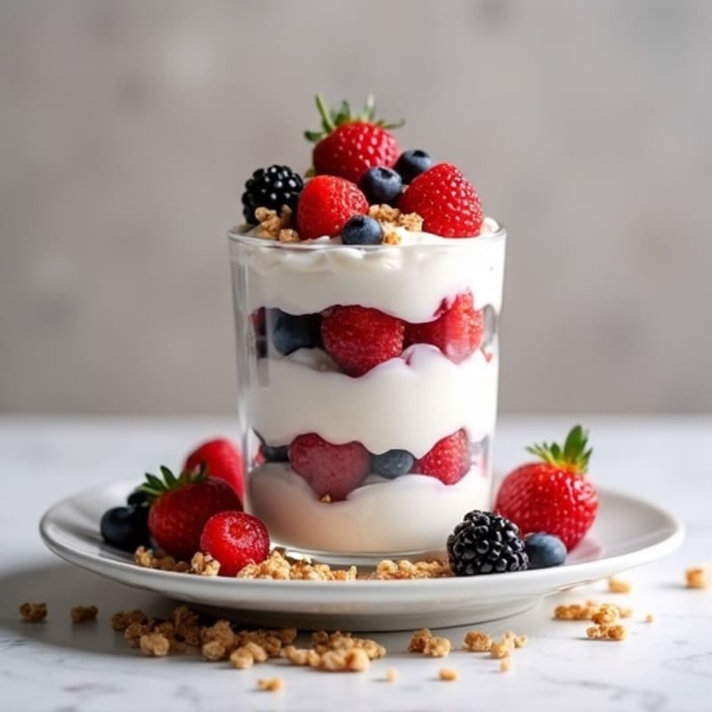 Creamy Greek Yogurt Protein Parfait with Mixed Berries