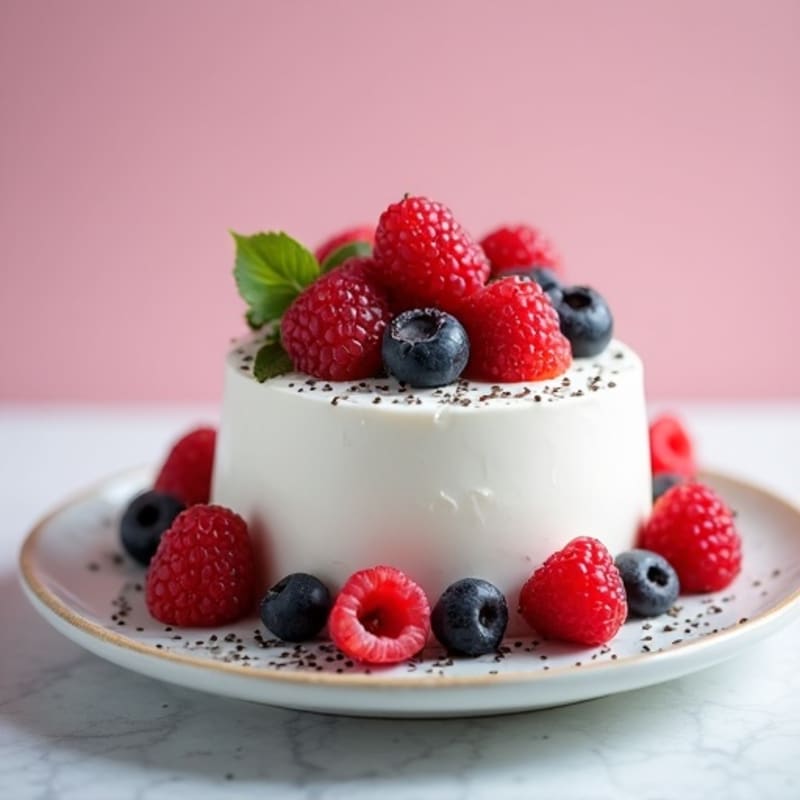 Greek Yogurt Protein Mousse with Mixed Berries