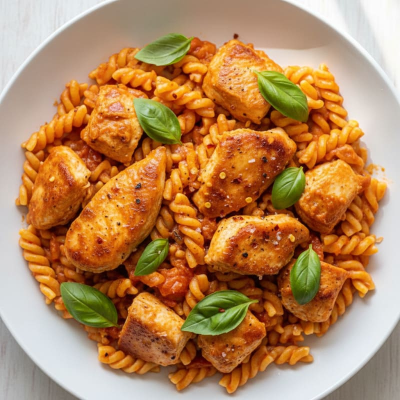 Tomato Mascarpone Pasta with Fresh Basil