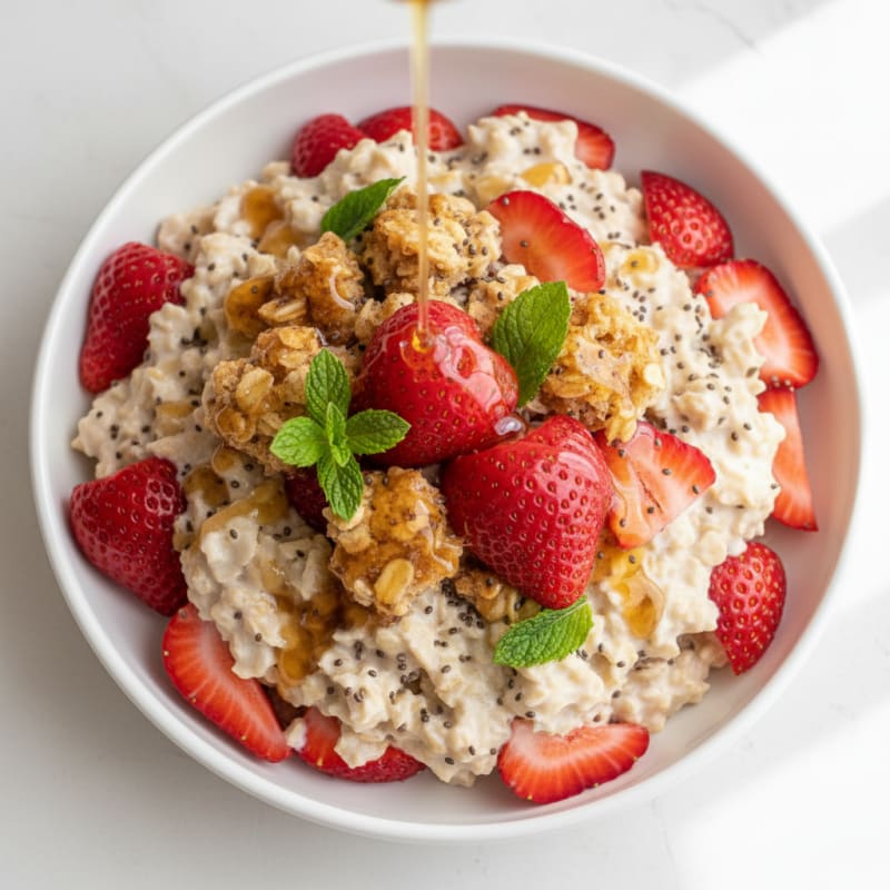 Strawberry Shortcake Overnight Oats