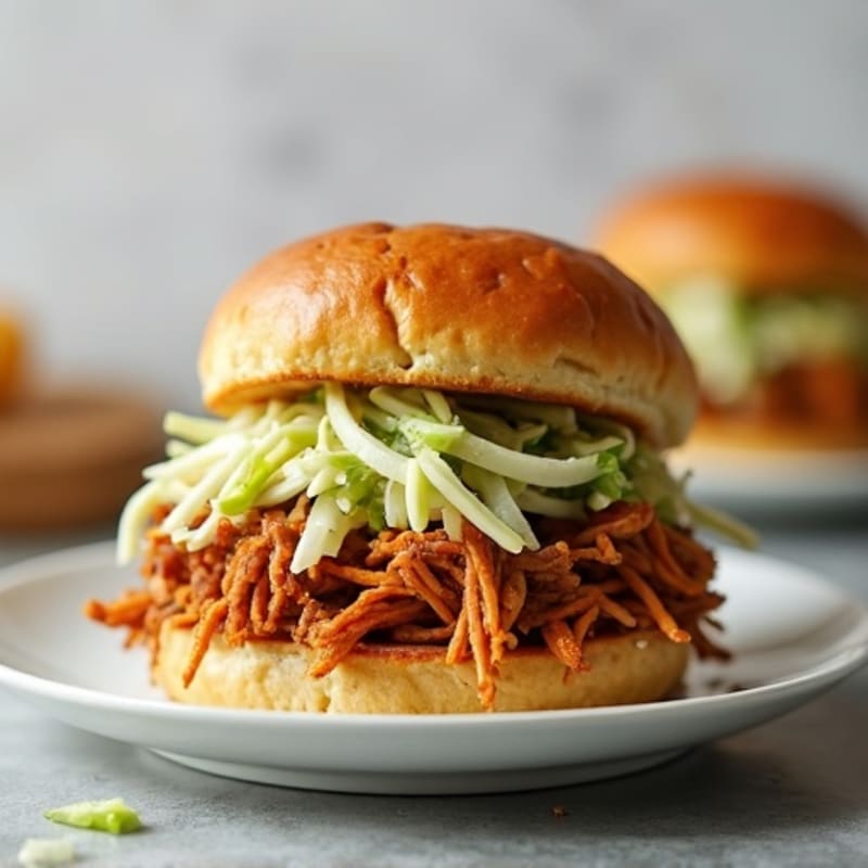 Tender Pulled Pork Sweet Potato Sliders with Creamy Slaw