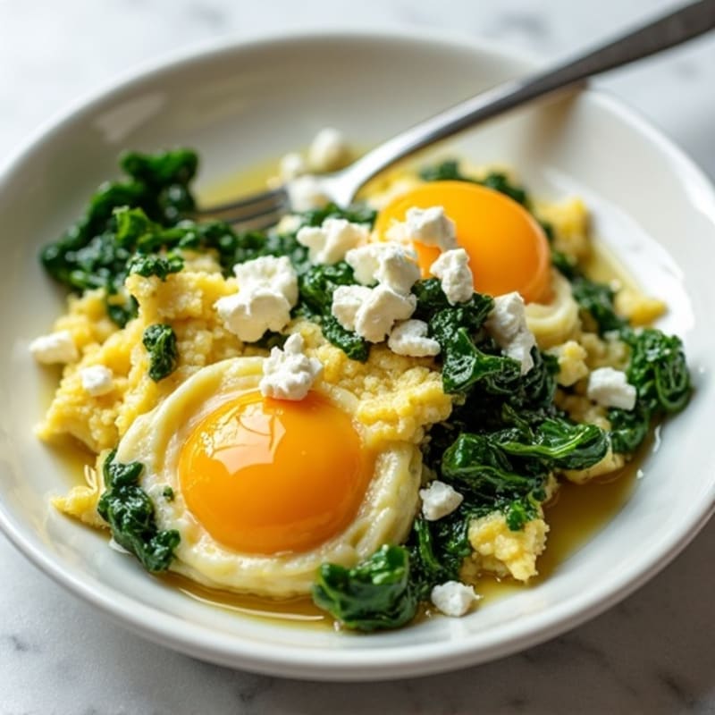 Egg White Spinach Scramble