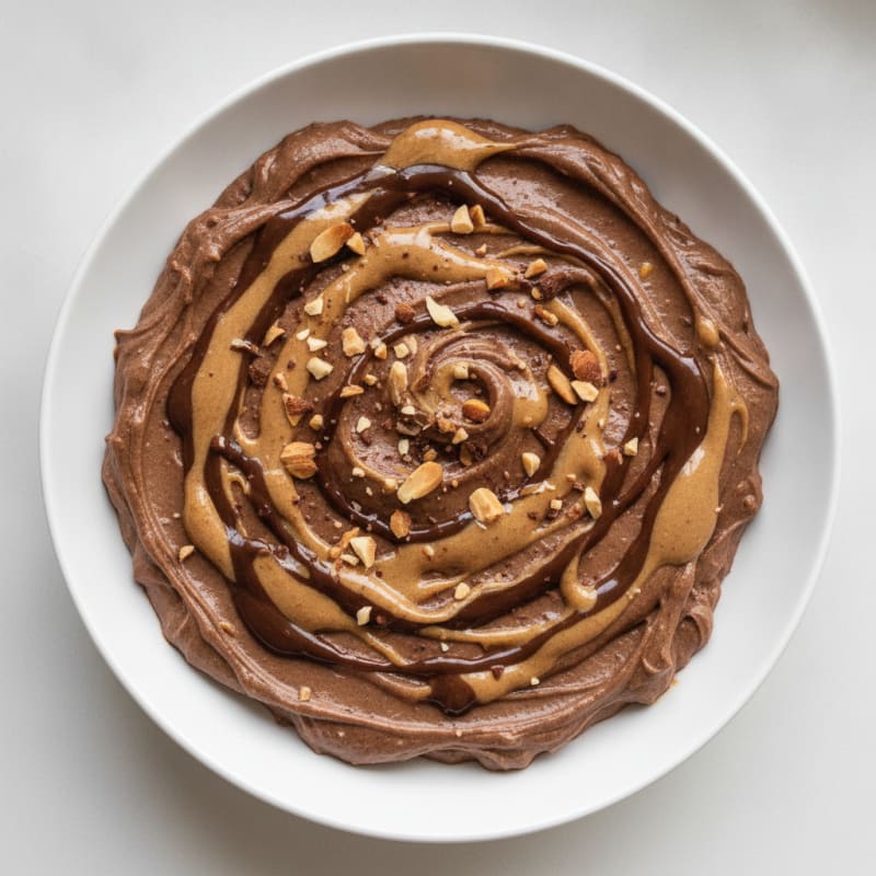 Silky Chocolate Protein Pudding with Almond Butter