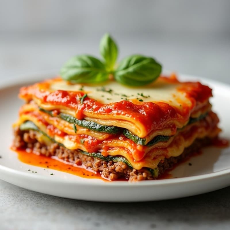 Hearty Baked Zucchini Lasagna with Lean Ground Beef