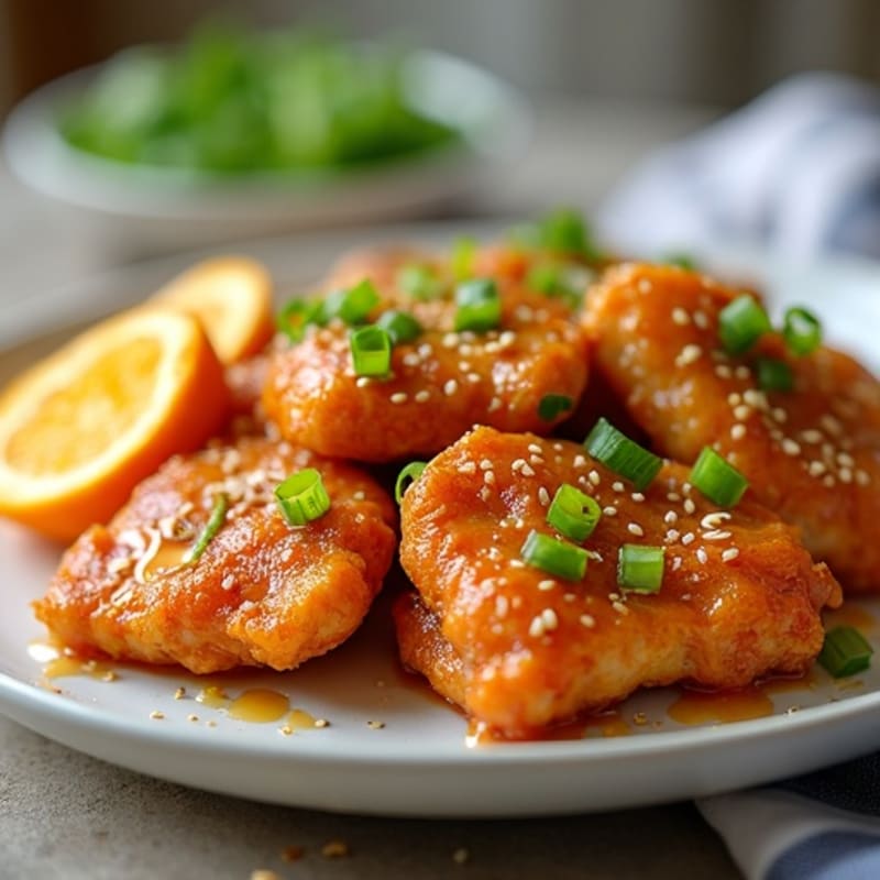 Crispy Orange Chicken with Zesty Glaze
