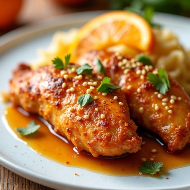 Crispy Baked Orange Chicken