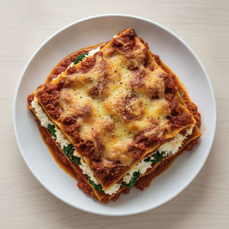 Hearty Soya Mince Lasagne