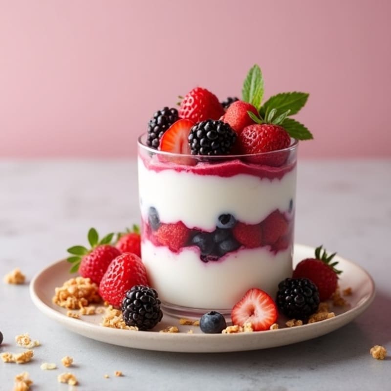 Creamy Greek Yogurt Protein Parfait with Mixed Berries