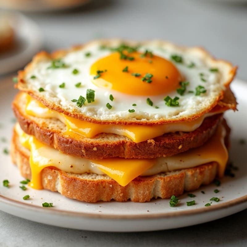 Crispy Three-Cheese Sourdough Stack