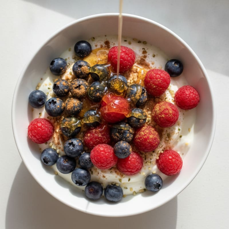 Greek Yogurt with Berries and Honey